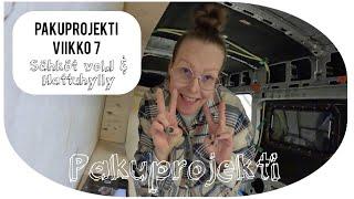 Pakuprojekti viikko 7 // sähköt vol.1 // hattuhylly ja akkukotelo