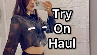 4K| 2024E-girl Try on haul Transparent in Red21