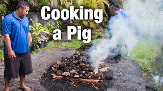 Polynesian Cultural Center Luau: How to Cook a Pig in an Imu