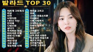 이별 후 들으면 눈물 나는 2025 발라드 30곡 사랑과 이별을 담은 2025 발라드 명곡 모음 2025년 한국인이 가장 많이 들은 발라드 30