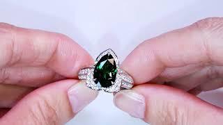 Chrome Tourmaline Ring 3.32 carats by Kat Florence. KF03640