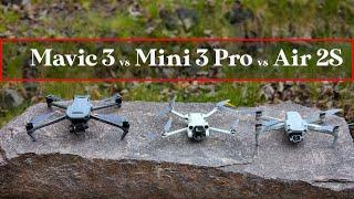 DJI Mini 3 Pro vs DJI Mavic 3 vs DJI Air 2S - Video quality comparison