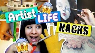  12 Artist LIFE HACKS You Need to Try!!  Painting, Drawing, Eye Fatigue Cure & MORE!!