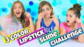 3 Colors of Lipstick Slime Challenge!