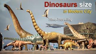 If dinosaurs time traveled to a modern city | #dinosarus size comparison | Time traveling