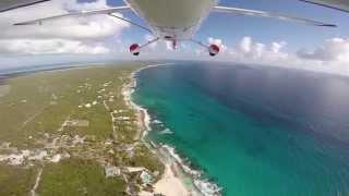 Cessna 182 - Bahamas flying from Stella Maris to Cape Santa Maria in realtime