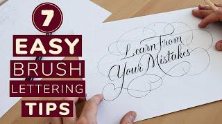 7 EASY Brush Lettering Tips Anyone Can Use