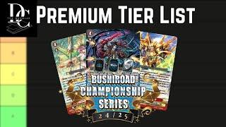 Premium Cardfight Vanguard Tier List BCS 2024-2025 Season