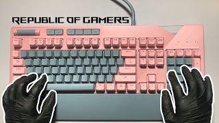 ASUS ROG Strix Flare Pnk Gaming Keyboard Unboxing | Gaming & Typing Test