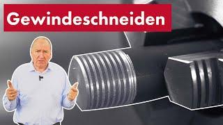 Gewindeschneiden an einer konventionellen Drehmaschine | Einführung in das Drehen Teil 8