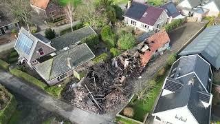 Oudkarspel: drone beelden van de verwoestende brand.