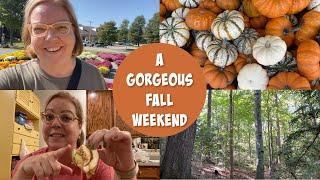 A GORGEOUS FALL WEEKEND || farm stand, woods, Crumbl cookie taste test...and a bit of reading