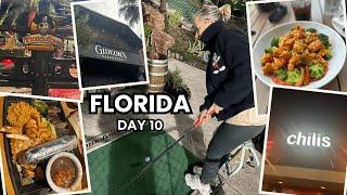 Florida Day 10 / Disney Springs / Disney World / Splitsville / Gideons / Chilis / Pirates Cove Golf