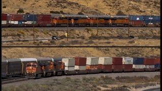 Mammoth 274-Car Stack Train w/ Manned Helpers Crawls over Cajon Pass | November 9th, 2024