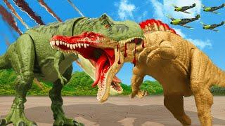 SPINOSAURUS VS T-REX VS INDOMINUS  Jurassic World | Movie for Families