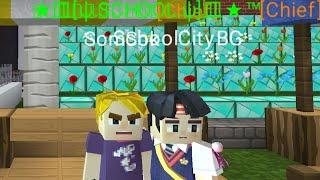 Daily video of school city in sky block （blockman go ）