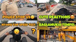 NTORQ 125 TOP SPEED TEST | CUTE REACTIONS | POLICE STOP US || RIDE WITH PANTHER ||