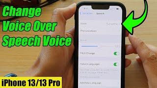 iPhone 13/13 Pro: How to Change VoiceOver Speech Voice