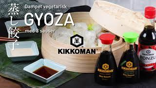 oppskrift: Dampet vegetarisk gyoza med 3 sauser