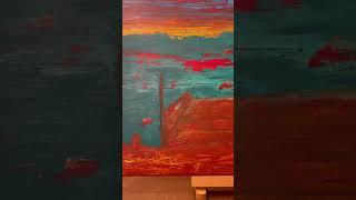 Sunset Serenity by the Pond: A Journey of Tranquility and Vibrant Expression by Maksim Gorshkov
