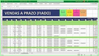 Planilha de Vendas A Prazo | Controle de Fluxo de Caixa Fiado no Excel | Download Grátis