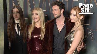 Aaron Taylor-Johnson, 34, and wife Sam, 57, make rare red carpet appearance with her adult daughters