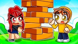 Roblox GIANT JENGA with My BULLY GIRLFRIEND!