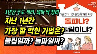 주식시장에서 1년간 가장 잘 먹힌 기법은? 돌파일까? 눌림일까?[1년 주식시장 총정리 자료 제공]ㅣ부자회사원 주식투자 강의 공부 책 추천