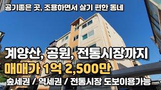 계양산, 전철역, 공원, 전통시장까지 집 앞에! 공기좋고 조용한데 생활권까지 좋은 동네, 방3 올수리 빌라매매 1억2,500만원 [인천빌라매매 128]