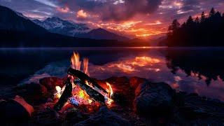 Crackling Fire by the Lake (12 hrs): Cure for Deep Sleep