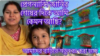 প্রেগন্যান্সি জার্নির শেষের দিকে আমি কেমন আছি?আমাদের বাড়িতে নতুন রং করা হচ্ছে @pampasdailylife