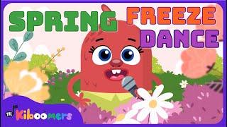 Spring Freeze Dance - THE KIBOOMERS Preschool Movement Songs - Brain Break