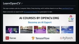  LearnOpenCV .This repo contains code for Computer Vision, Deep learning, and AI articles.
