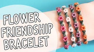 How to Make Flower Friendship Bracelet Tutorial | Macrame Tutorial