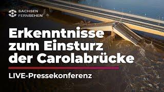 NEUE ERKENNTNISSE zum Einsturz der Carolabrücke! Die Pressekonferenz I Sachsen Fernsehen