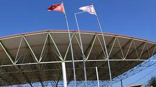 Deryneia border crossing between the Republic of Cyprus and Northern Cyprus near Famagusta