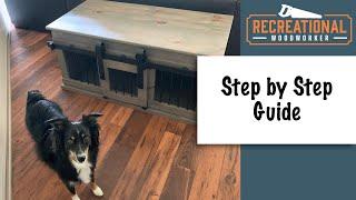 Wooden Dog Crate Furniture Build - Step by Step Guide || The Recreational Woodworker