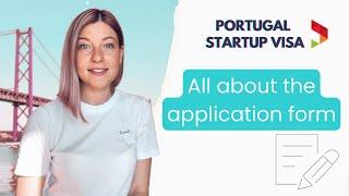 Filling out the application form for Portugal StartUp visa program in 2022