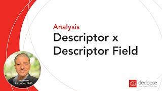 Learn About the Descriptor x Descriptor Field Chart | Dedoose for Mixed Methods Data Analysis