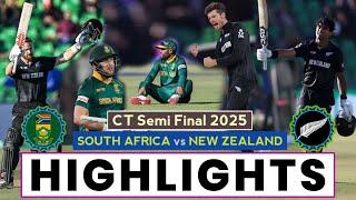 NZ vs SA Highlights 2025 || NZ vs SA Semi Final 2025 Highlights || Semi Final Champions Trophy 2025