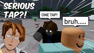 "ONE TAP MAN" The Strongest Battlegrounds Funny Moments  | ROBLOX