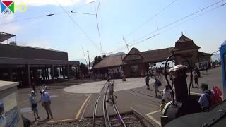 Dampfzug-Führerstandsmitfahrt auf der Vitznau-Rigi-Bahn - Rangieren in Vitznau - Dampflok [HD]