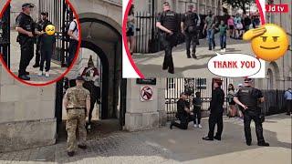 Kid Loses Parents At Horse Guard… Armed Police Respond Swiftly! Well Done Sir SALUTE 🫡