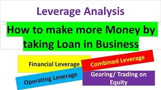 Leverage Analysis | Operating and Financial leverage | Examples of Leverage | MBA/BBA/B.Com/M.Com/