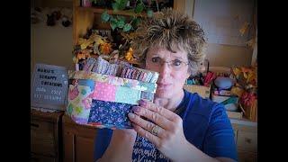 Scrap Fabric Box to hold fat quarters, charm packs and scraps!