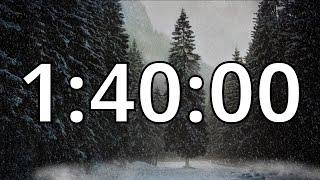 1 Hour 40 Minutes (100 Minutes) Timer with Music | Snowfall Timer