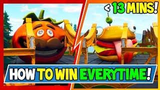 *NEW* HOW we WON FOOD FIGHT IN 7 MINS post wall: INSANE METHOD! Food Fight Gameplay + Fortnite Tips