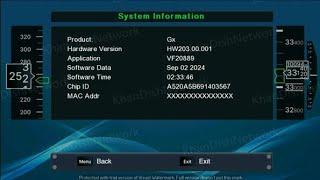 Gx6605s HW203 New Software New Update (02 September 2024)