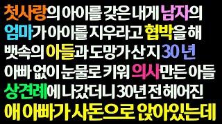 (감동사연) 첫사랑 아이이를 갖은 내가 예비시모 때문에 도망가 30년을 살게 되는데. 아빠 없이 의사가 된 아들의 상견례 30년 전 헤어진 남편이 /신청사연/라디오드라마/사연라디오