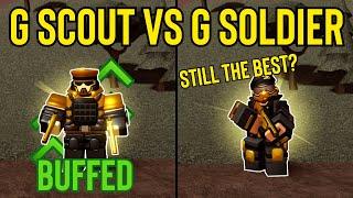 Golden Scout Vs Golden Soldier, Which is the BEST? | Tower Defense Simulator (Roblox)